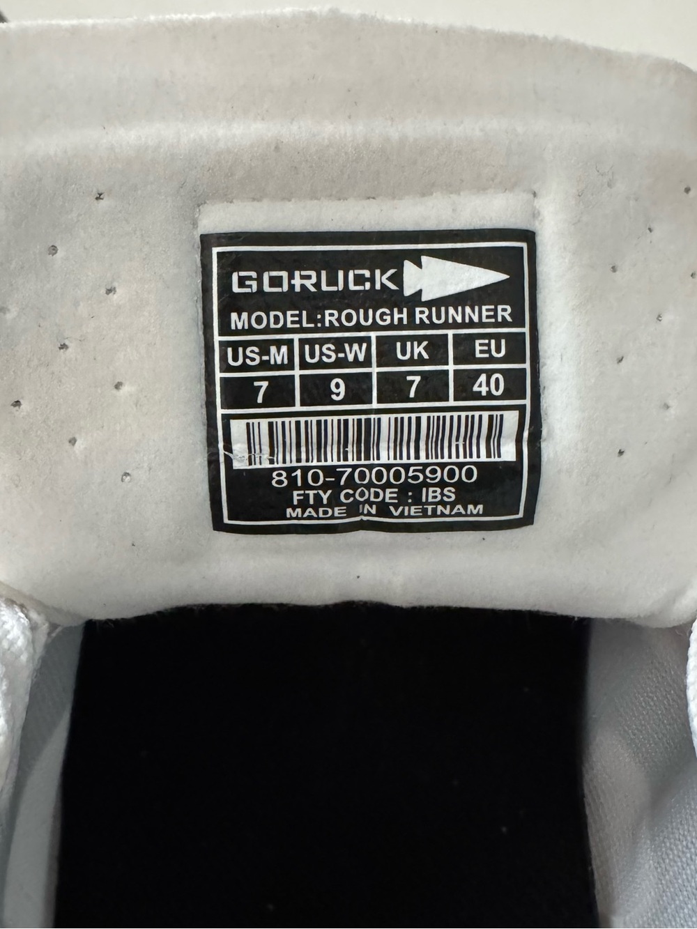 GORUCK Rough Runner Sneaker Mens US 7 Womens US 9 White Gray Running Gym Train - Picture 9 of 9